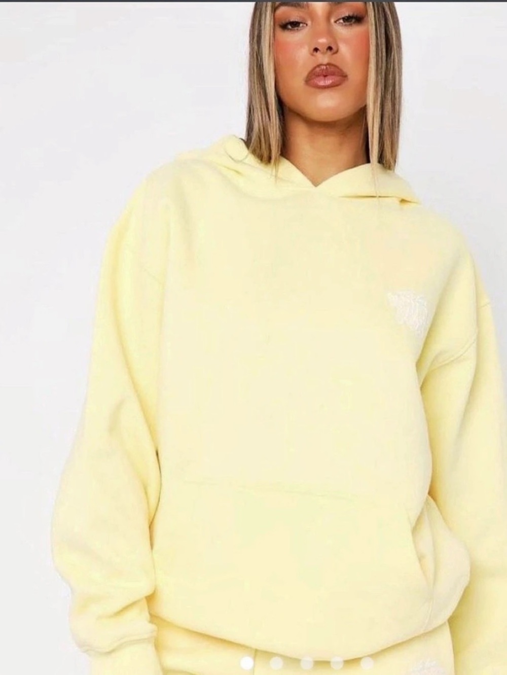 NWT White Fox Boutique With Love Always Oversized Hoodie Lemon